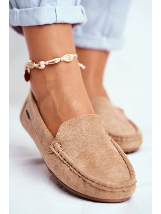 Women's Beige Suede Morreno Moccasins