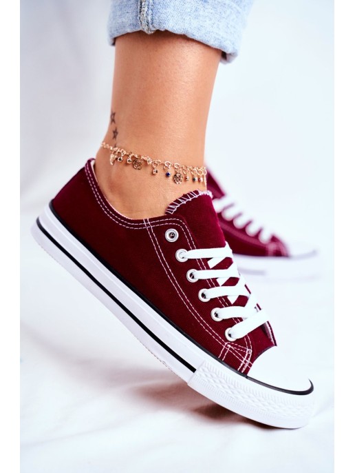 Women's Classic Sneakers Burgundy Omerta