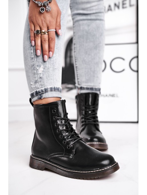 Women's Flat Boots Black Marita