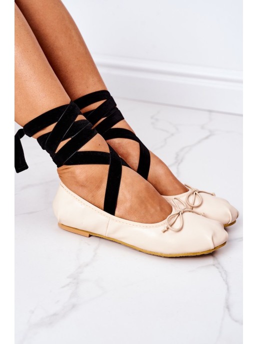 Lace-up Ballerinas Lu Boo Nude