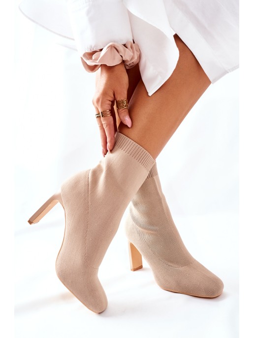 Women s Slip-on Boots With Socks Khaki Tonight