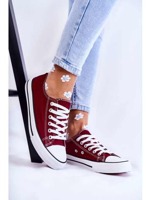 Women's Classic Sneakers maroon Be Mine