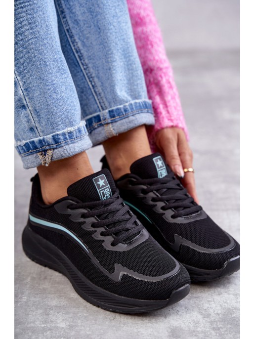 Women's Fashionable Sport Shoes Sneakers Black Ida