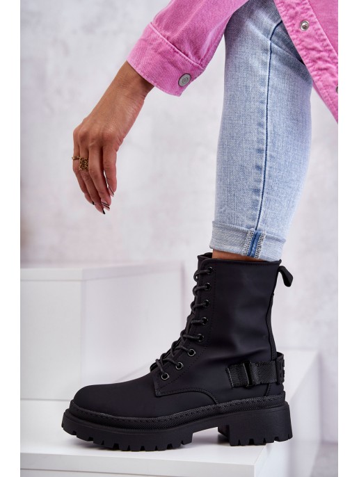Women's Warm Boots With Zipper Black Fabiola