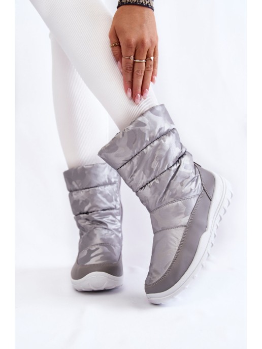 Women's High Snow Boots Big Star KK274600 Grey