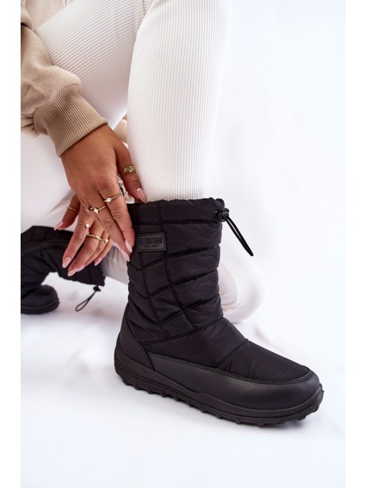 Women's High Warm Snow Boots Big Star KK274599 Black
