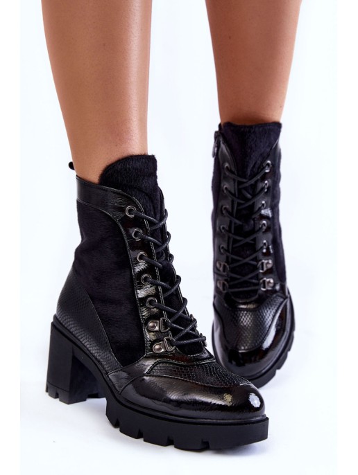 Women's Leather Boots On High Heel La.Fi 260063B-LA Black