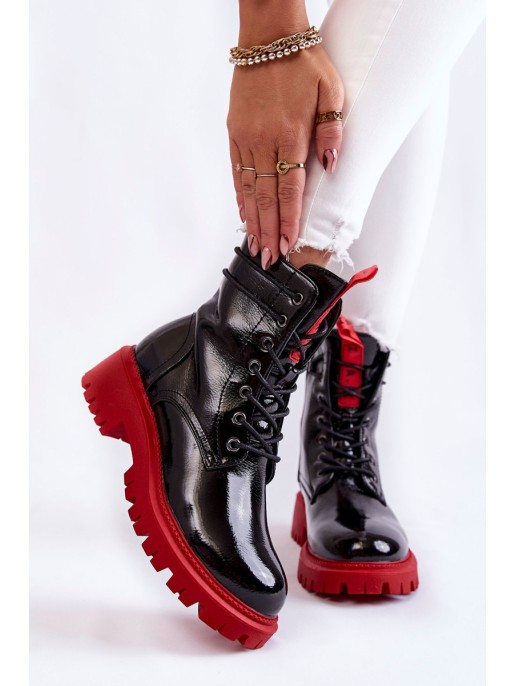 Patent Women's Boot La.Fi 250045R-LA Black-Red