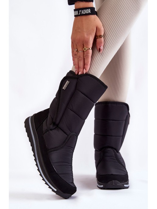 Women's Snow Boots With Velcro Progress PROGJ-22-128 Black
