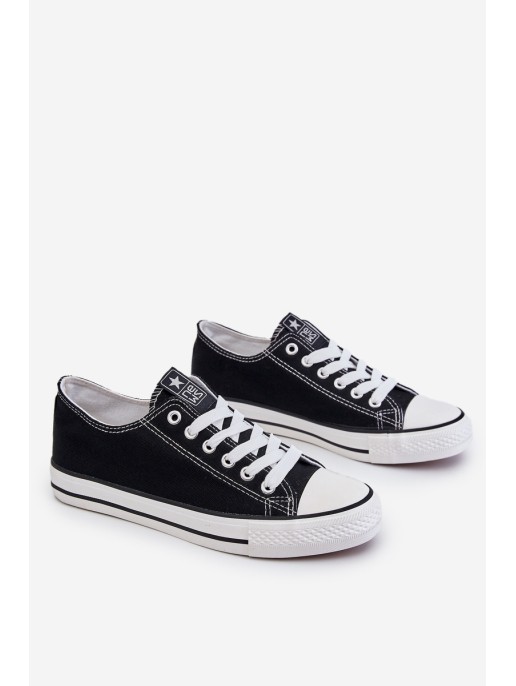 Women's Classic Sneakers Black and White Ecoma
