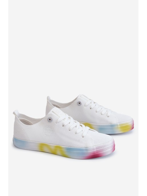 Women's Sneakers With A Colorful Platform Big Star LL274237 White