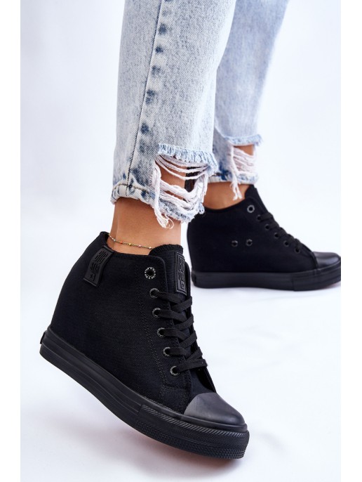 Hidden Wedge High Sneakers Big Star LL274034 Black