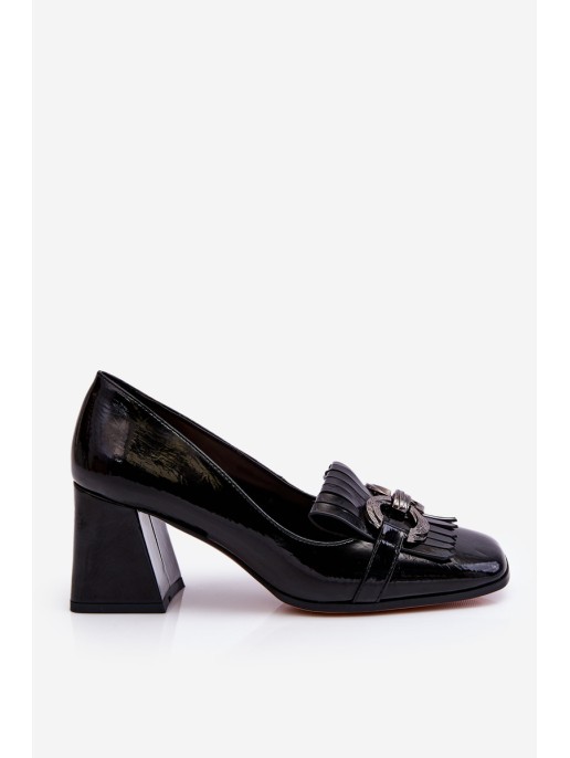 Patent Leather Comfortable Pumps Black Mercy