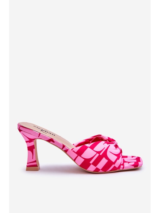 Fashionable High Heels In Print Pink Floria