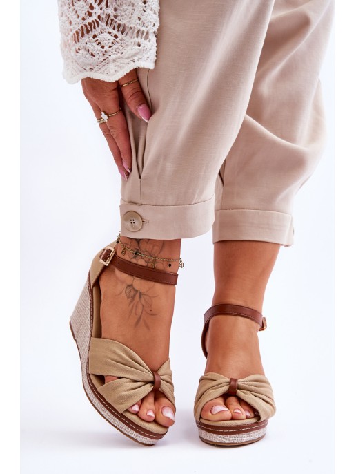 Women's Wedge Sandals Beige Daphne