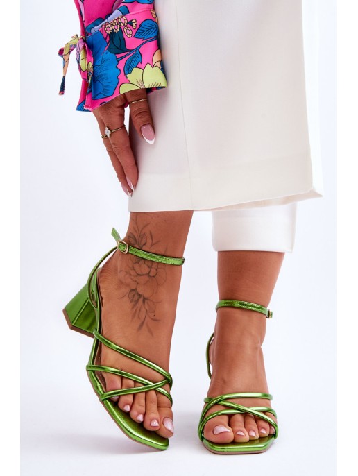 Fashionable High Heel Sandals Green Felisa