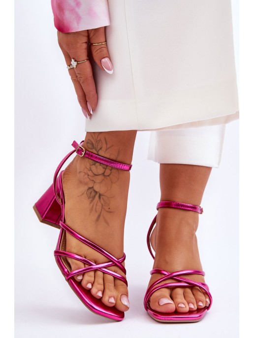 Fashionable High Heel Sandals Fuchsia Felisa