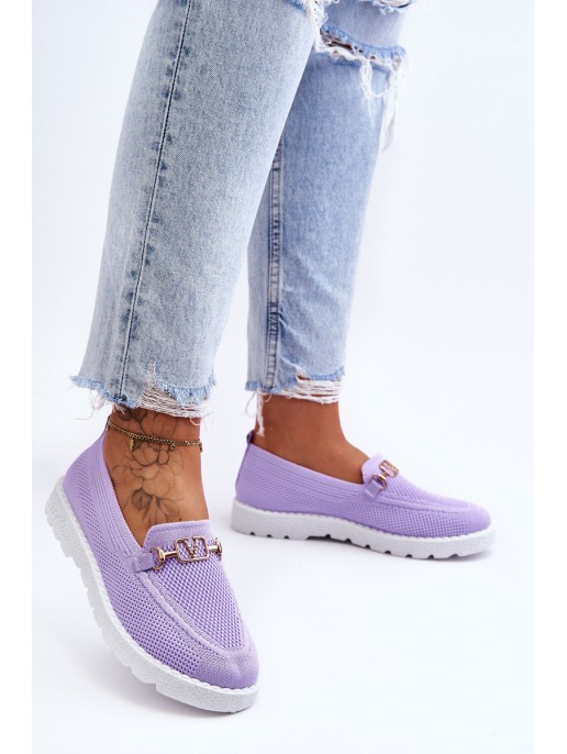 Women's Slip-On Sneakers With Embellishment Violet Alena