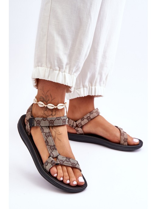 Women's Patterned Sport Sandals Brown Ultimate