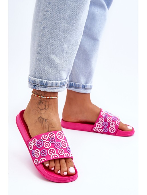 Women's Slippers With Emoticons Fuchsia Cosette