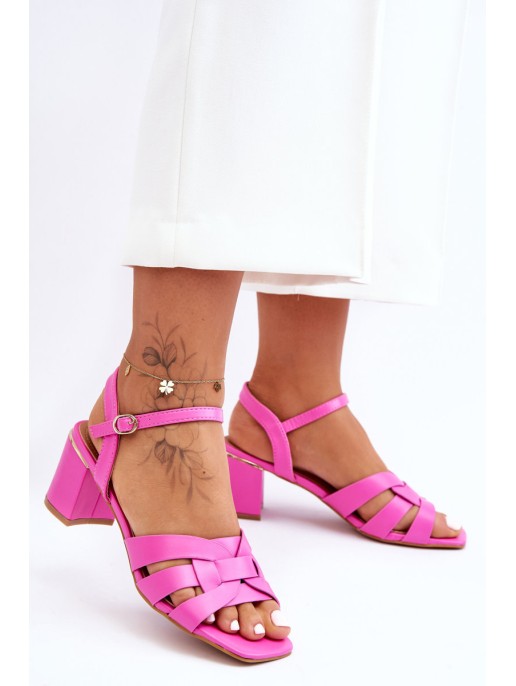 Classic Heeled Sandals Pink Misty
