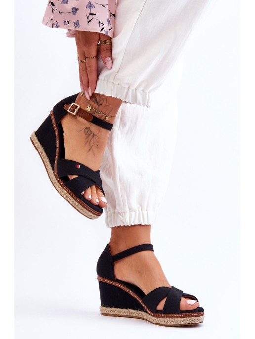 Women's Wedge Sandals Black Janet