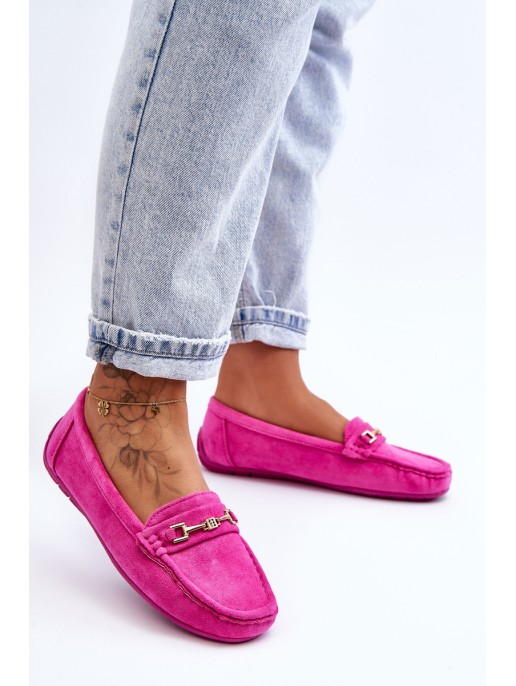 Women's Classic Suede Moccasins Pink Corinell