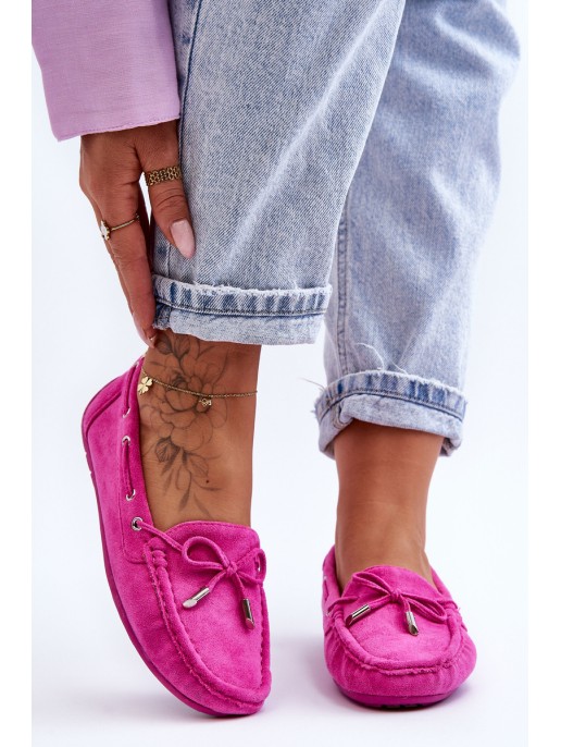 Women's Suede Moccasins Pink Si Passione