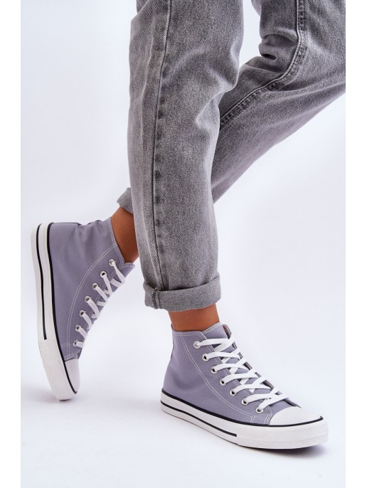 Women's Classic High Top Sneakers Gray Remos
