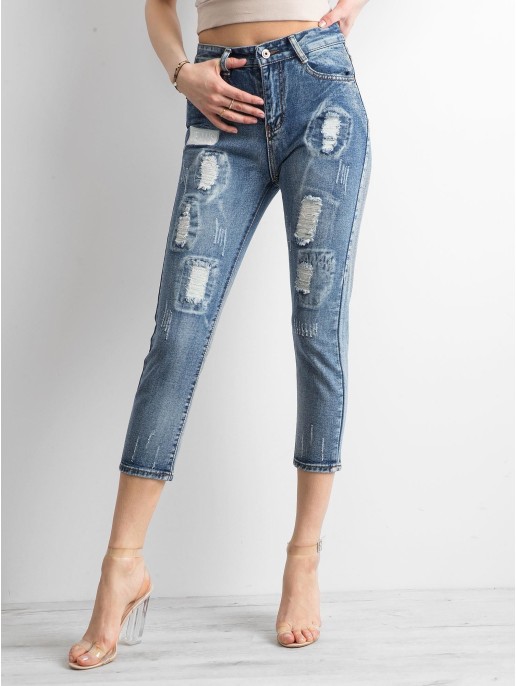 Spodnie jeans-JMP-SP-CHK001.81-niebieski