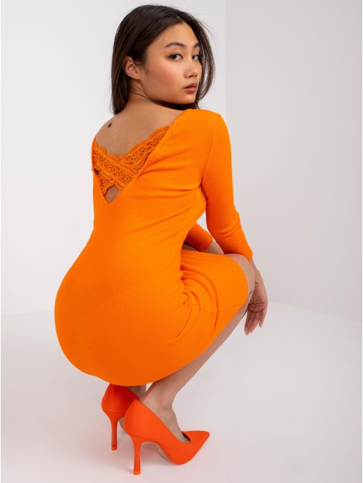 Sukienka-RV-SK-7530.31-pomarańczowy