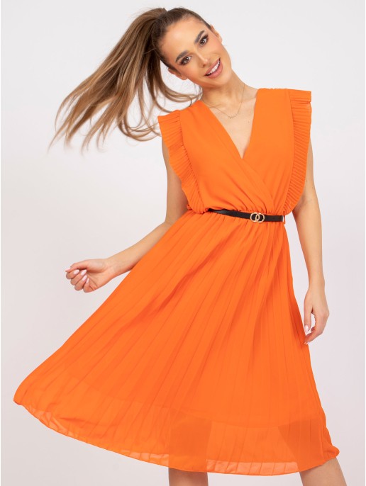 Sukienka-DHJ-SK-N13198-1.22-pomarańczowy