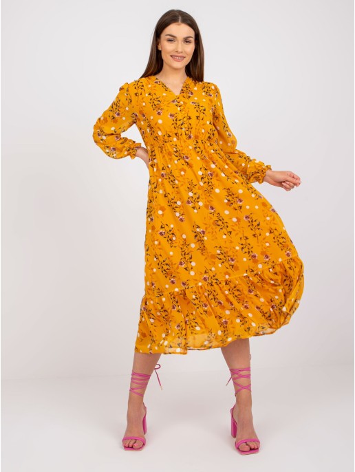 Sukienka-RO-SK-ELB-2309.98-ciemny żółty