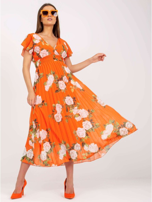 Sukienka-DHJ-SK-15722.67P-pomarańczowy