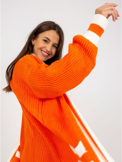 Sweter-LC-SW-0291.06X-pomarańczowy