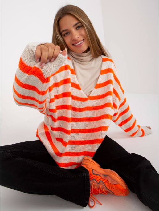 Sweter-TW-SW-BI-M59.25-pomarańczowy