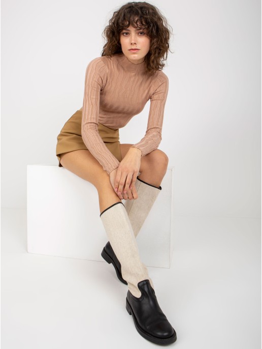 Sweter-NM-SW-DZ92527-1.91P-ciemny bezowy