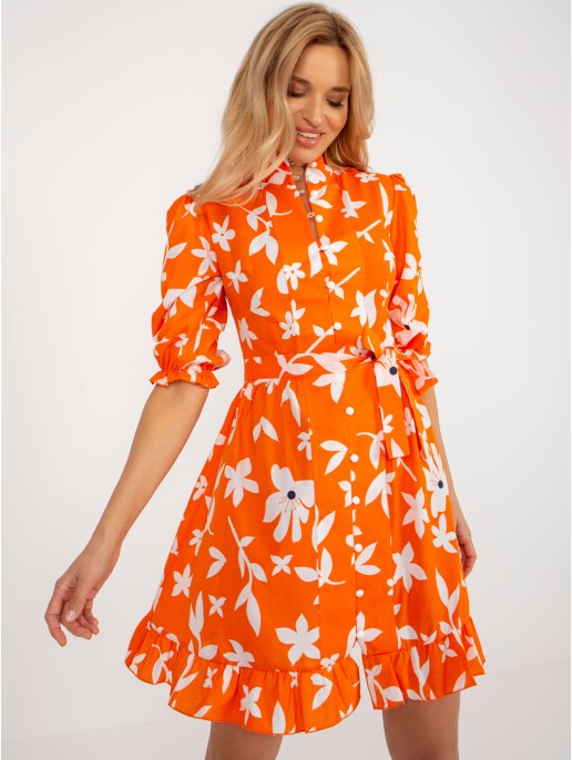 Sukienka-LK-SK-508923.87-pomarańczowy