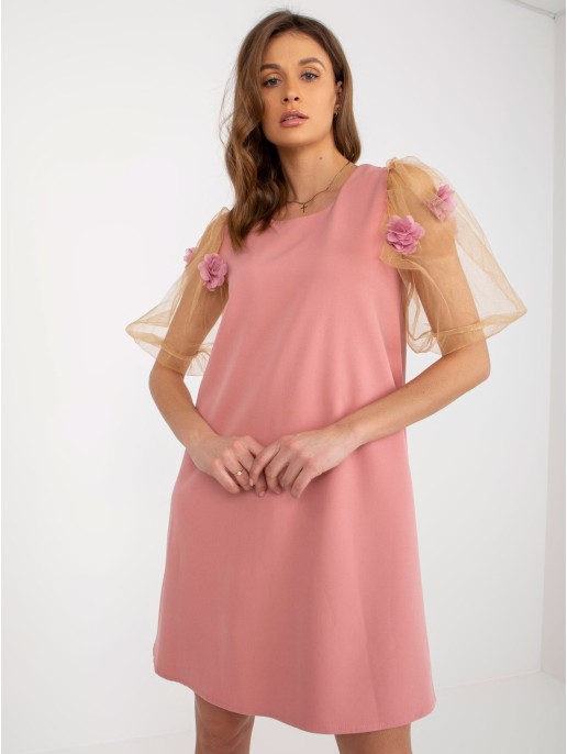 Sukienka-LK-SK-506733.85-ciemny różowy