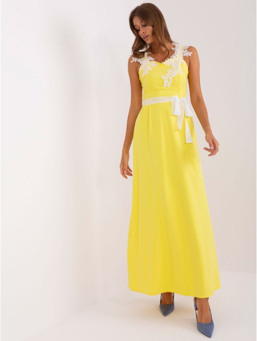 Sukienka-LK-SK-506640.05P-żółty
