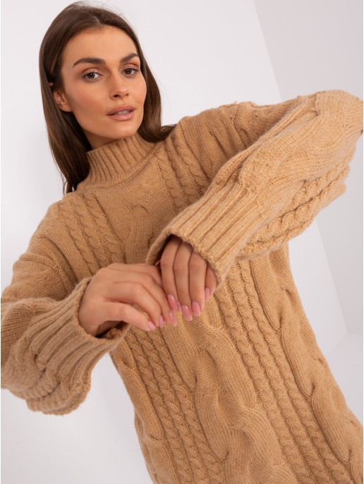 Sweter-AT-SW-2367-1.35P-camelowy