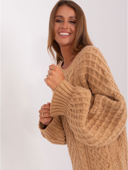 Sweter-AT-SW-2367-2.64P-camelowy