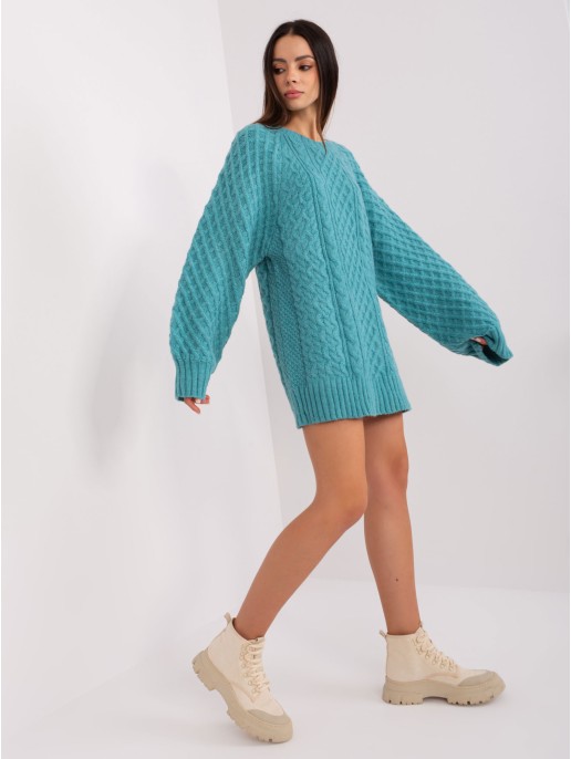 Sweter-AT-SW-2367-2.64P-turkusowy