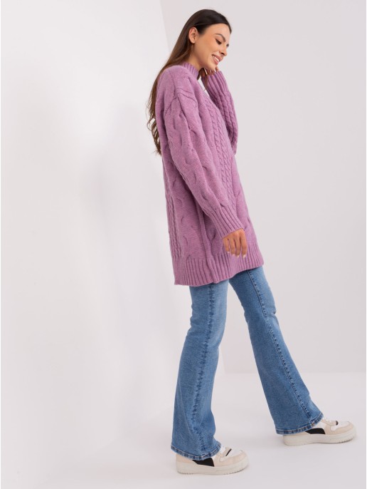 Sweter-AT-SW-2367-1.35P-fioletowy