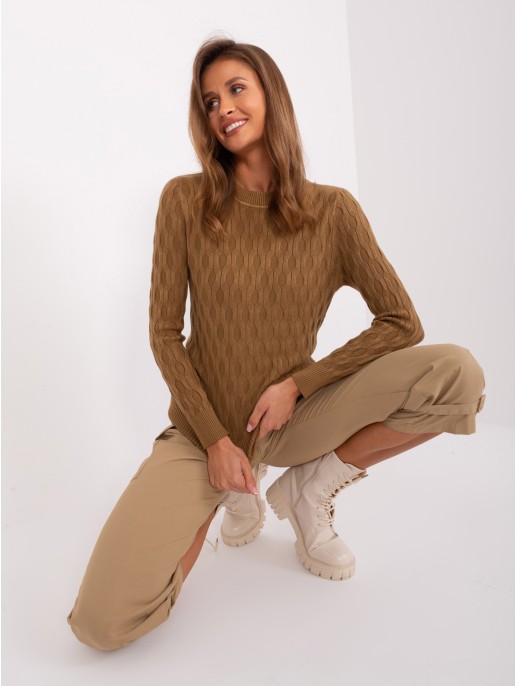 Sweter-AT-SW-2324-2.68-jasny brązowy