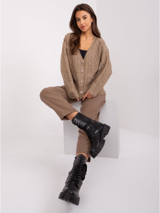 Sweter-AT-SW-2358.31-ciemny bezowy