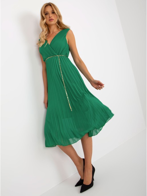Sukienka-DHJ-SK-13168.21X-ciemny zielony