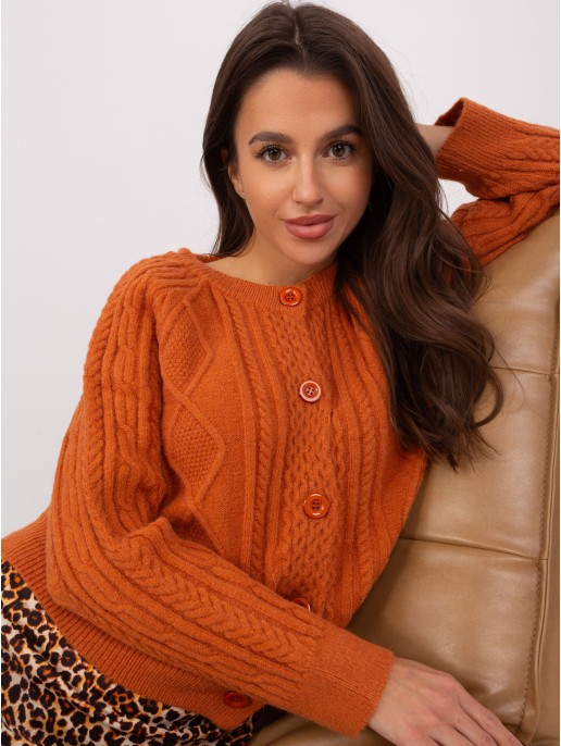 Sweter-AT-SW-2346-2.99P-ciemny pomarańczowy