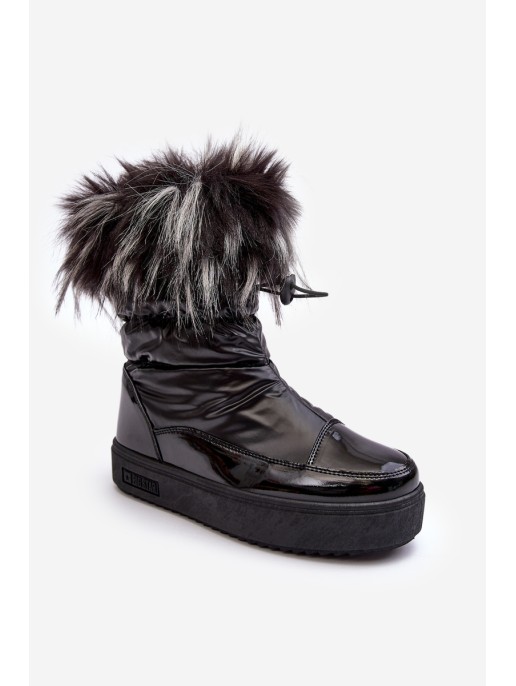 Women's Snow Boots with Fur Black Big Star MM274379