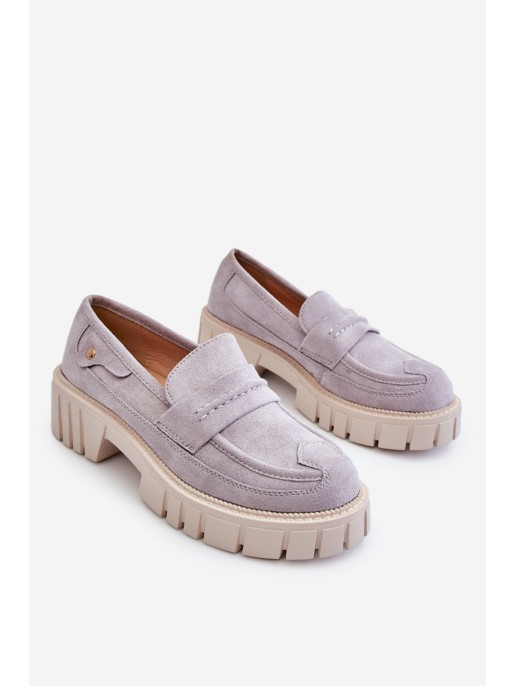 Women's Suede Slip-On Shoes Grey Fiorell